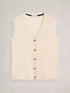 White Stuff Nova Linen Blend Tank Natural White