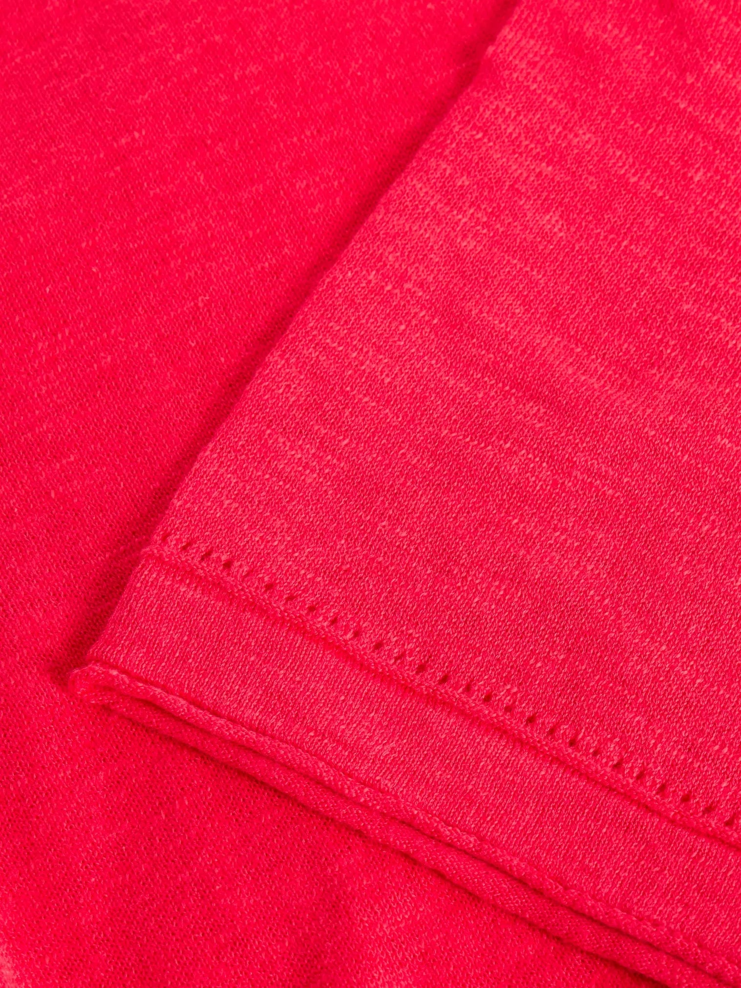 White Stuff Kate Linen Blend Tee Brt Pink