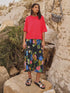 White Stuff Kate Linen Blend Tee Brt Pink