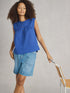 White Stuff Isla Mix Top Brt Blue