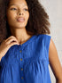 White Stuff Isla Mix Top Brt Blue