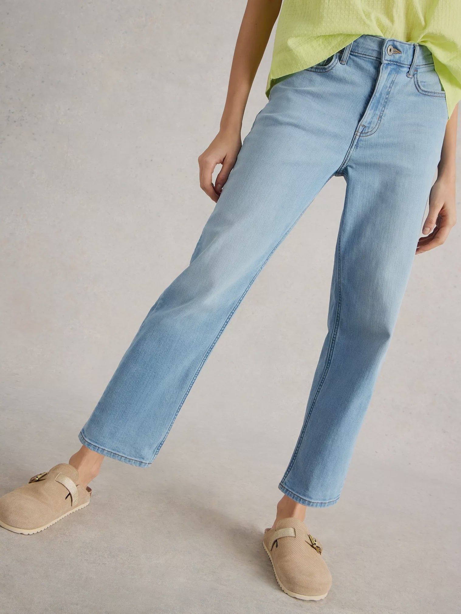 White Stuff Blake Straight Crop Jean Lgt Denim