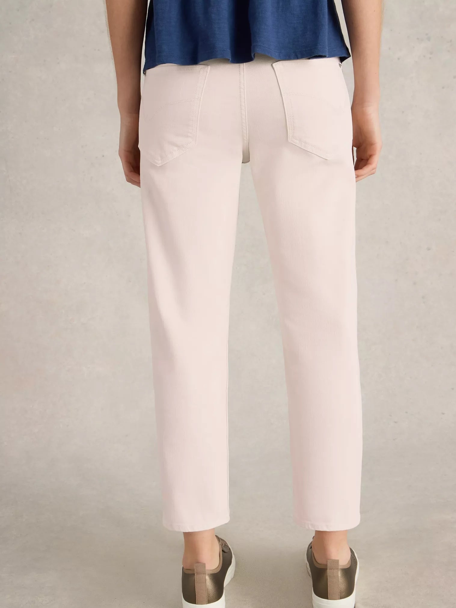 White Stuff Blake Straight Crop Jean Nat White