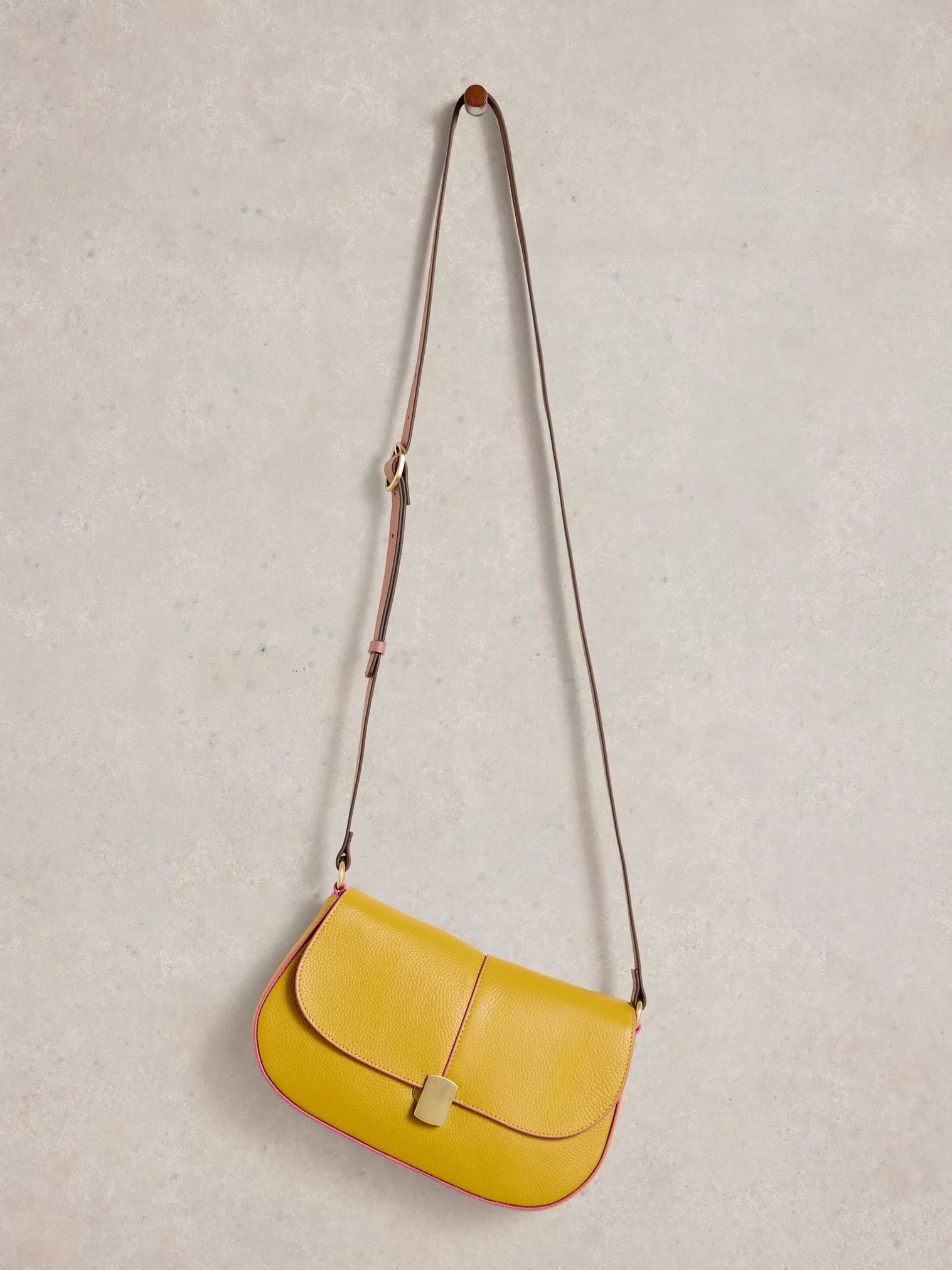 White Stuff Silvy Lock Crossbody Bag Dark Chart