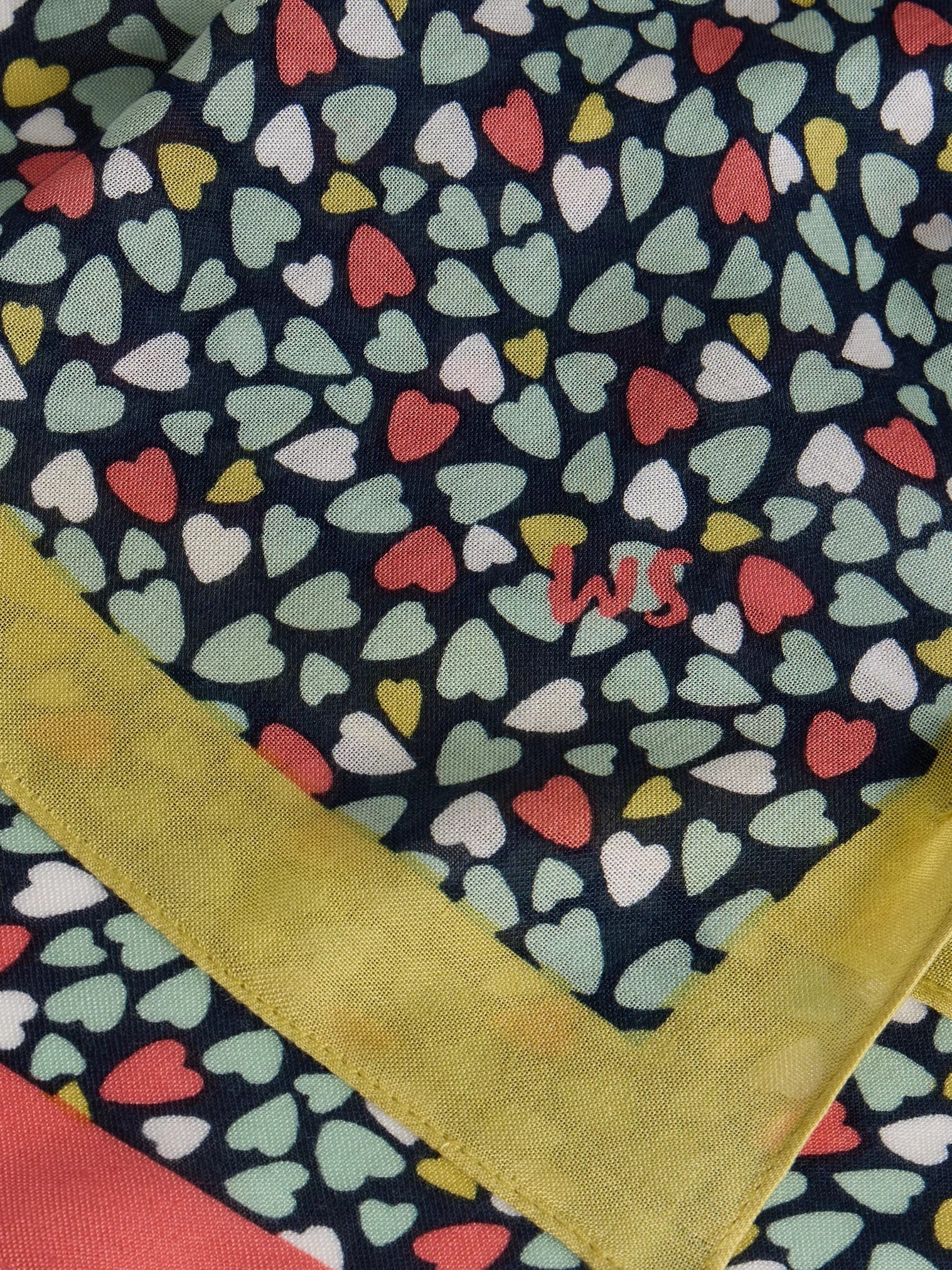 White Stuff Sophie Printed Scarf Navy Print