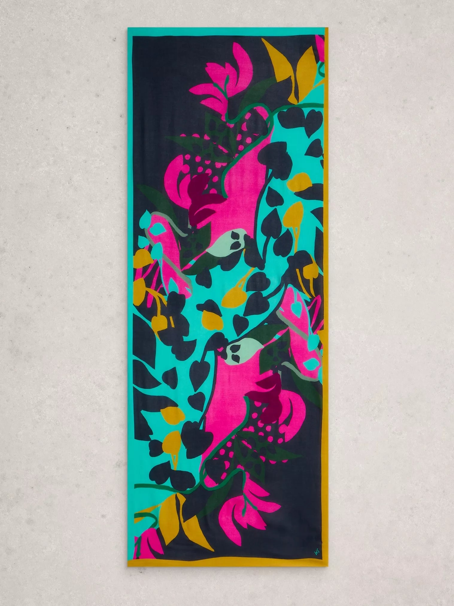 White Stuff Sophie Printed Scarf Purple Multi