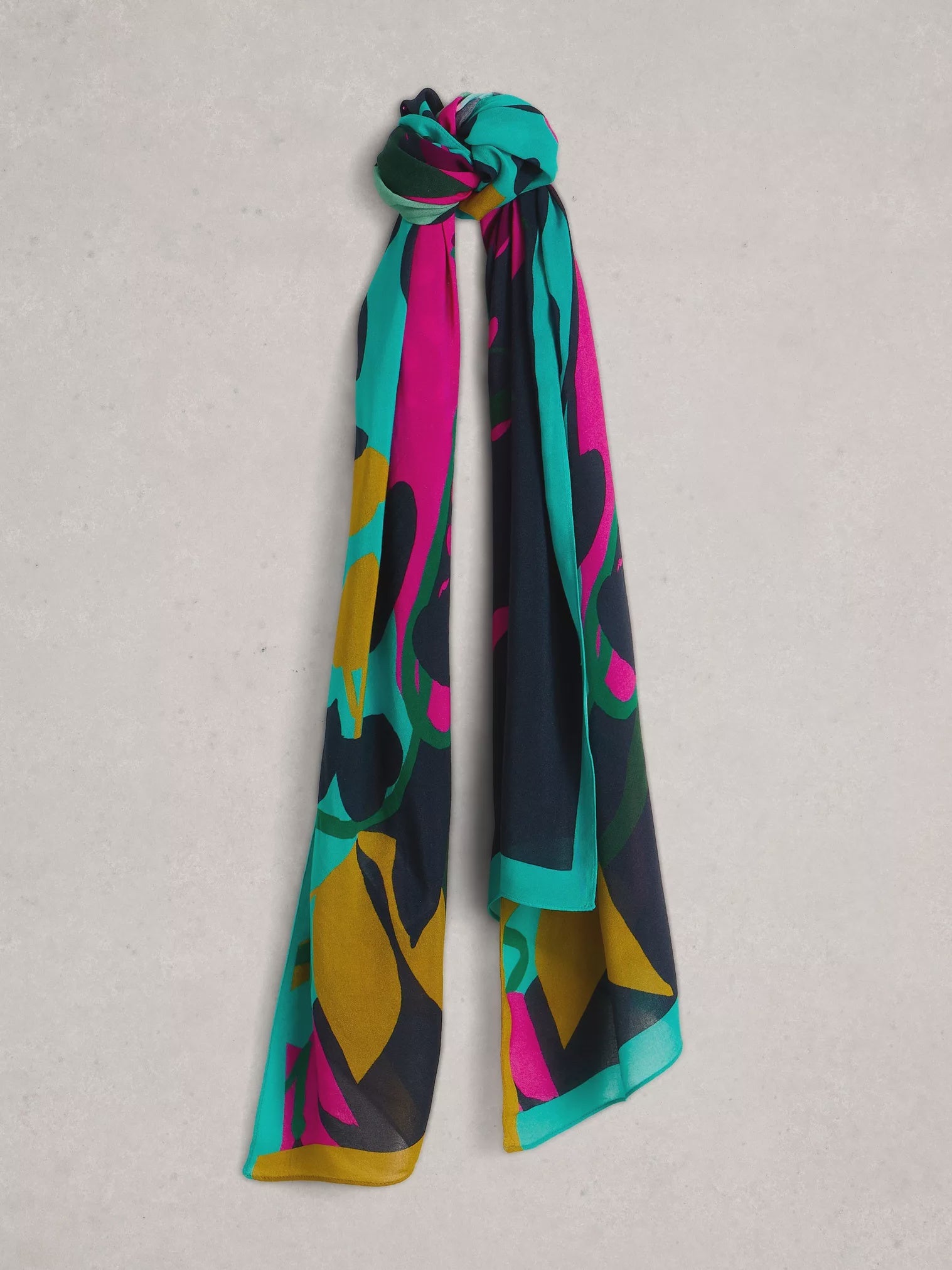 White Stuff Sophie Printed Scarf Purple Multi