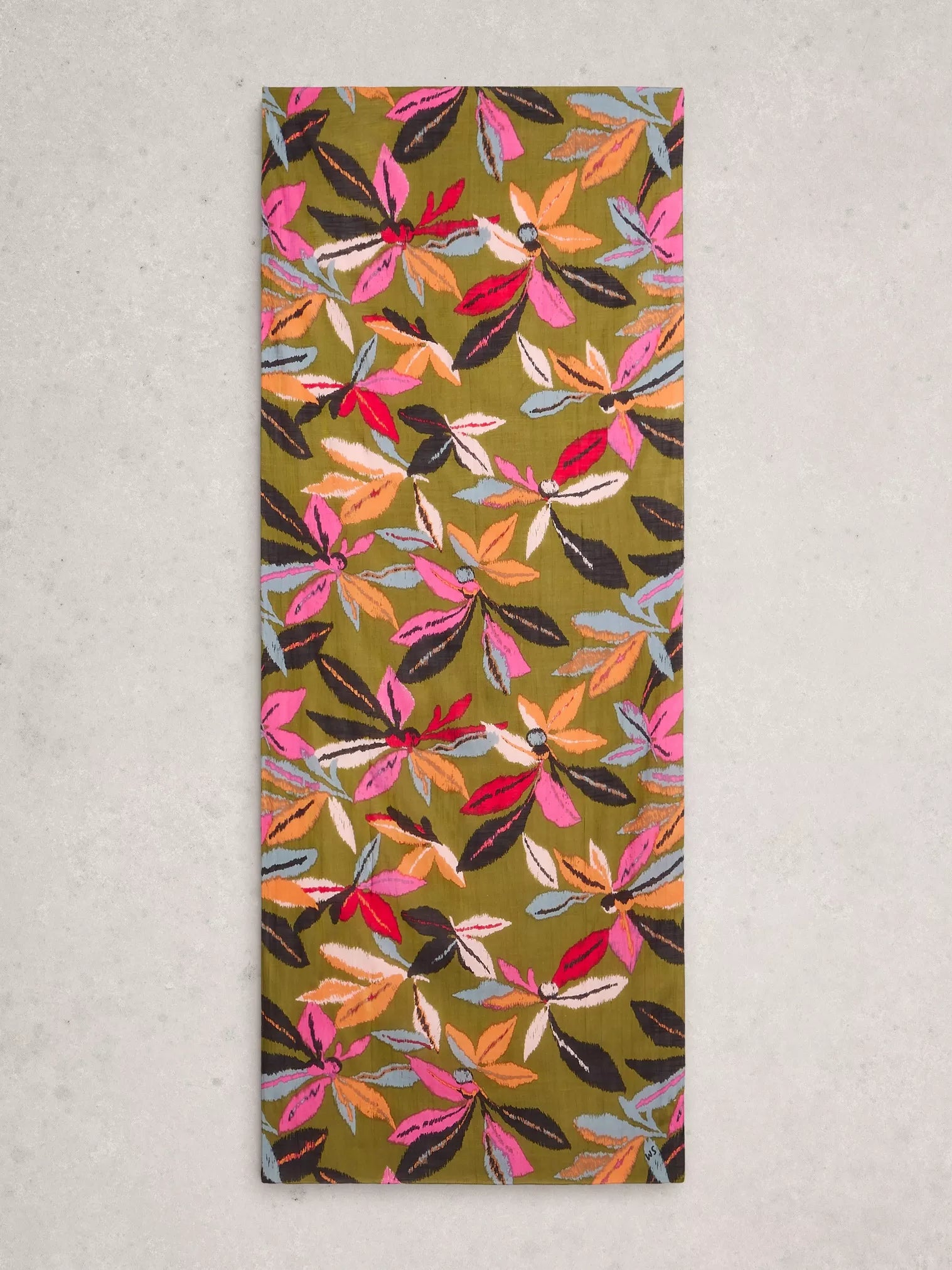 White Stuff Callie Printed Scarf Green Multi