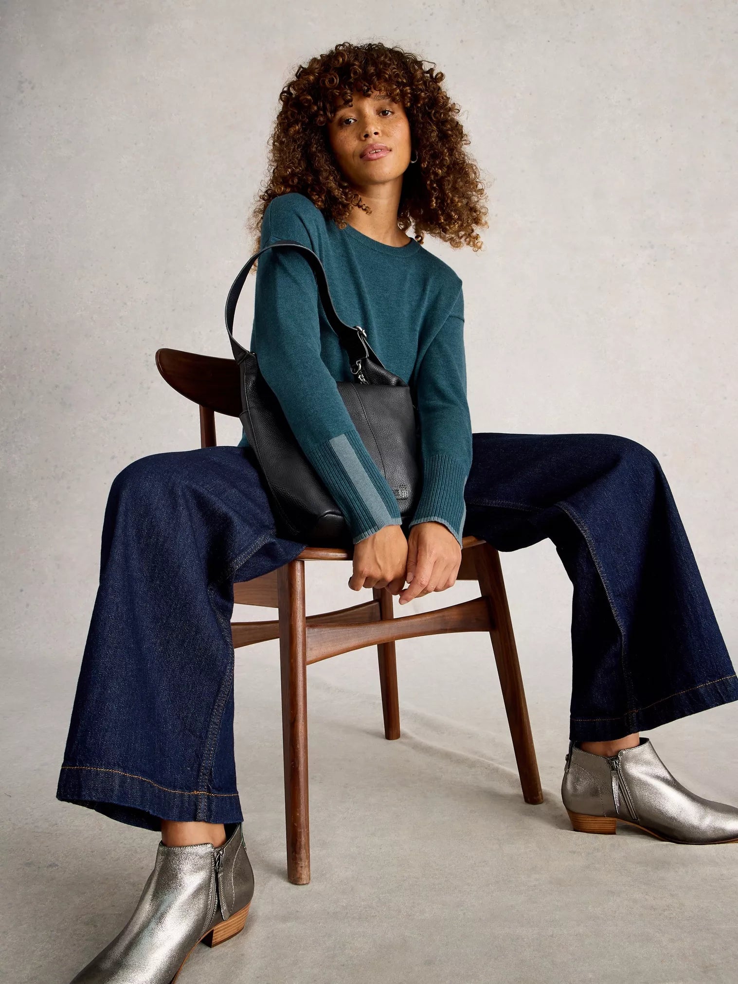 White Stuff Olive Jumper Mid Blue