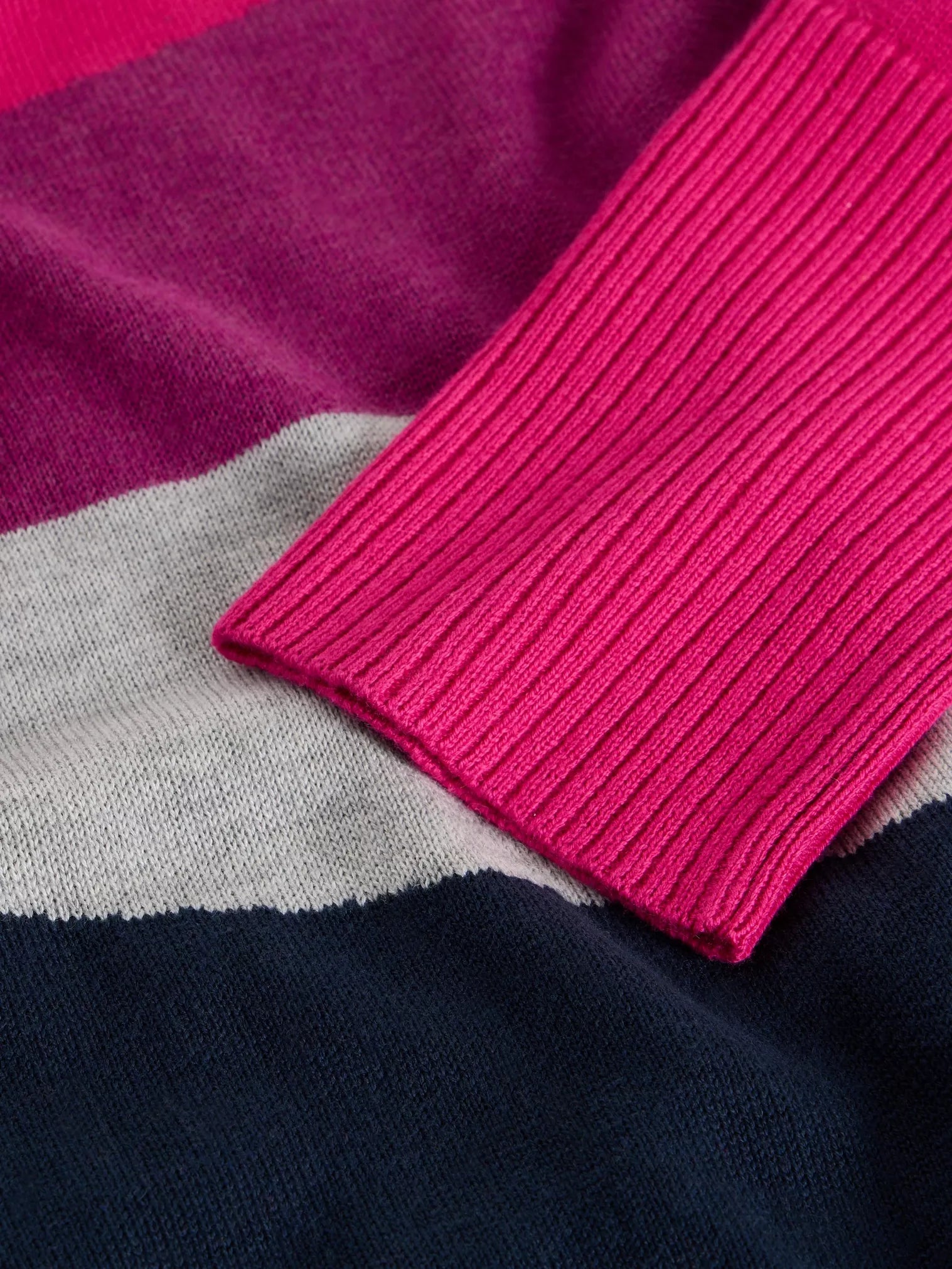 White Stuff Olive Colourblock Jumper Plum Multi