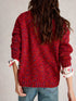 White Stuff Texture V-Neck Jumper Mid Red