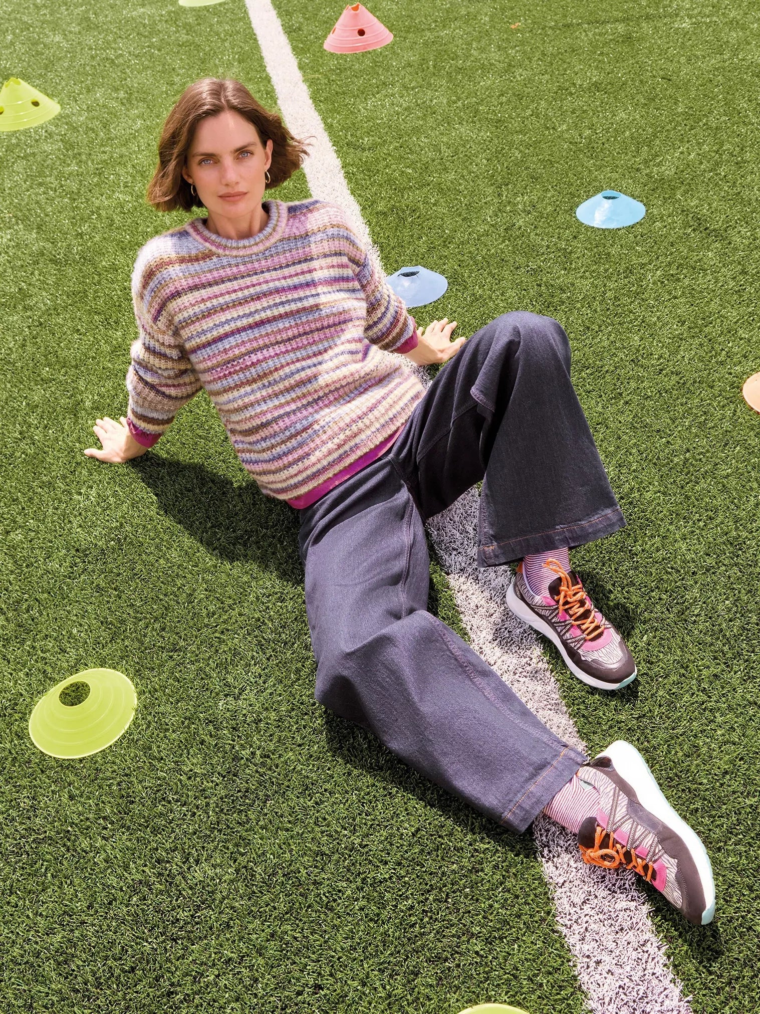 White Stuff Suzanna Spacedye Jumper Pink Multi