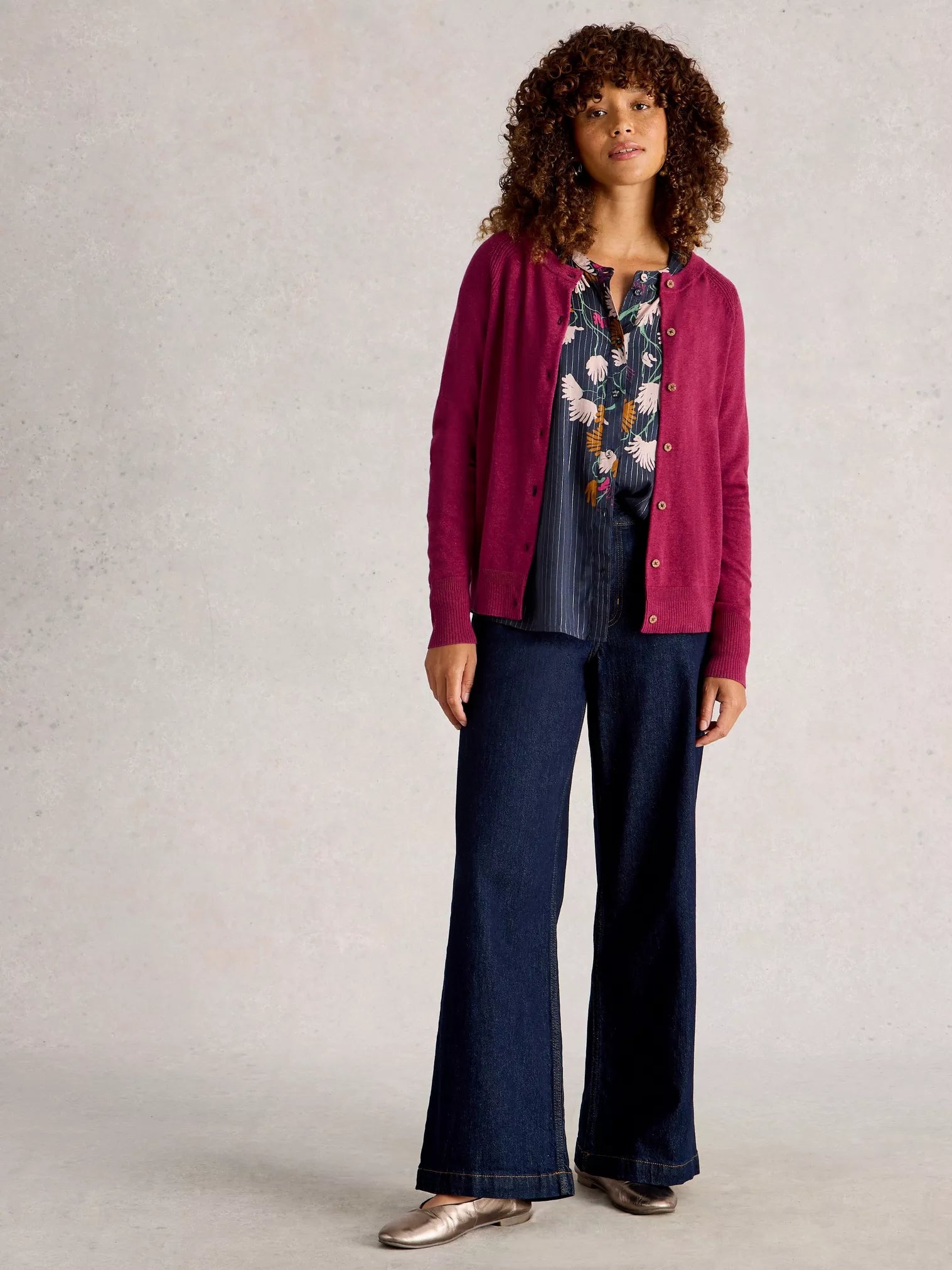 White Stuff Lulu Cardi Dark Plum