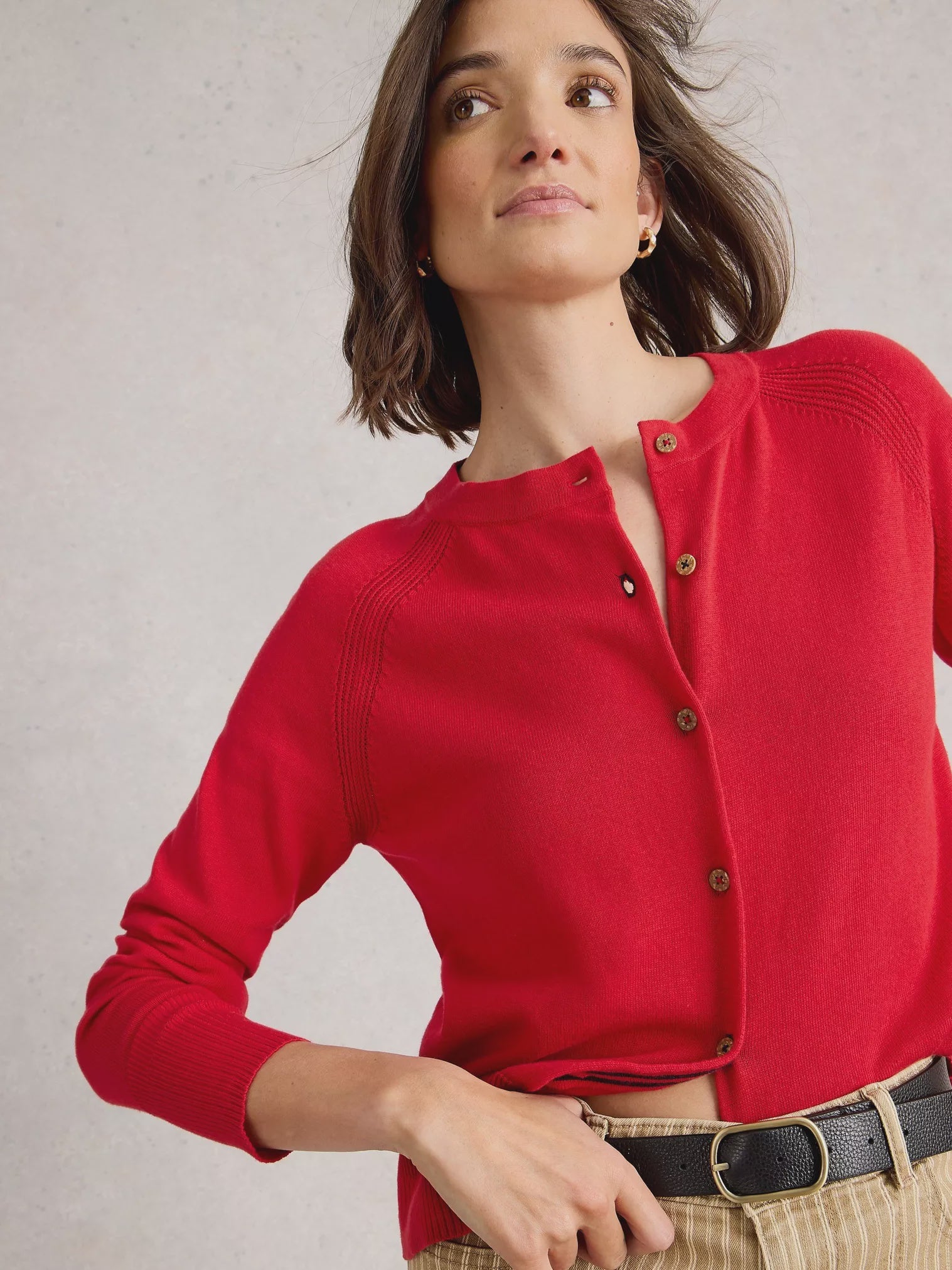 White Stuff Lulu Cardi Mid Red