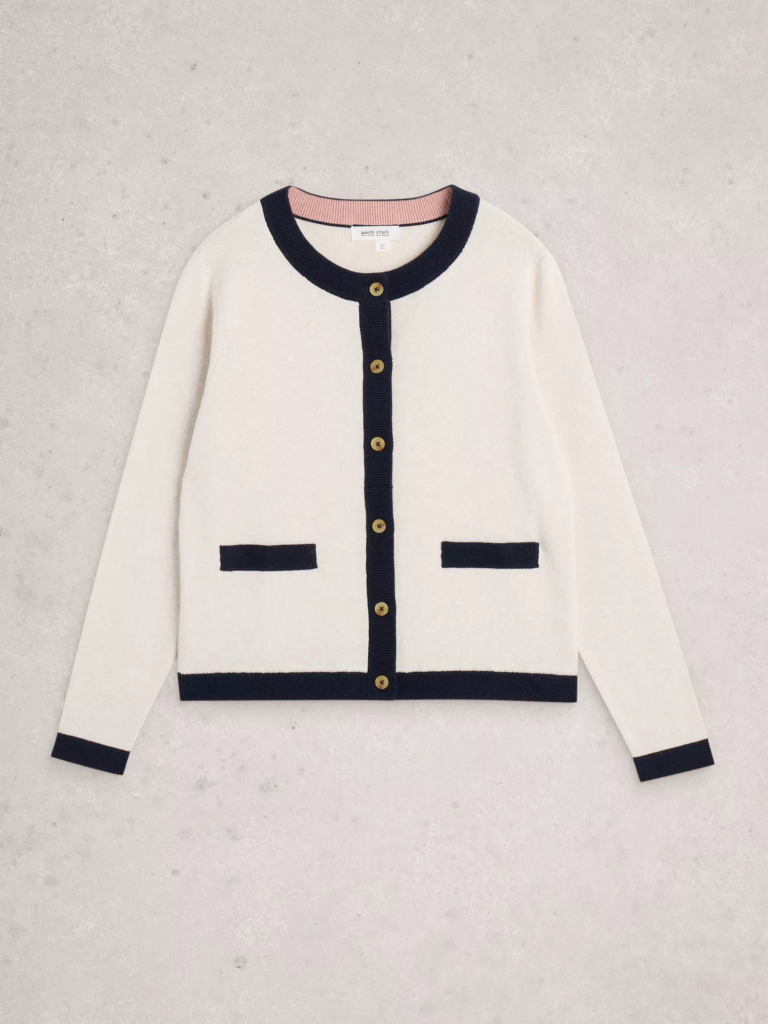 White Stuff Charlotte Cardi Natural Multi