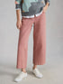 White Stuff Tia Wide Leg Crop Jean Dusty Pink