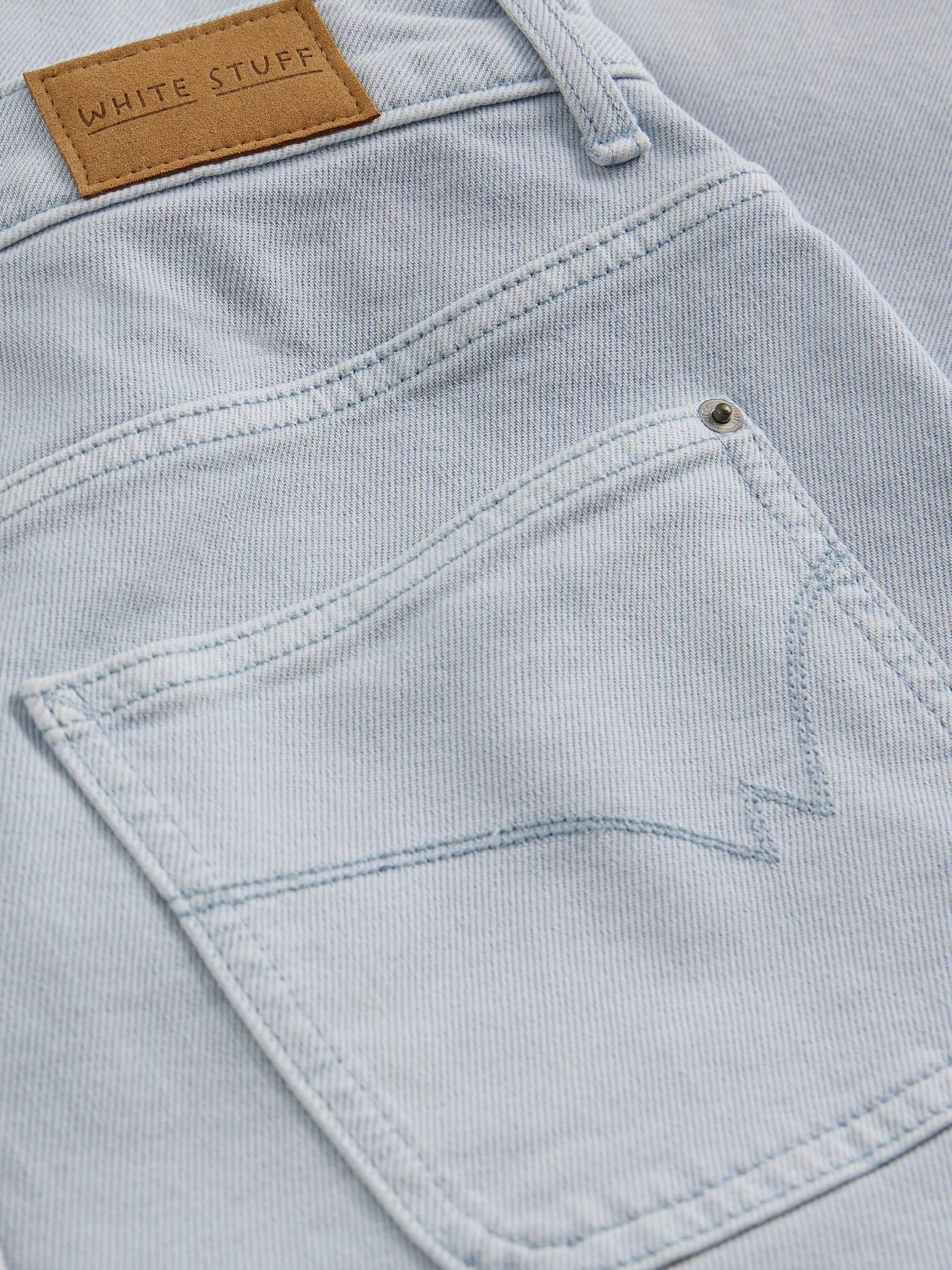 White Stuff Tia Wide Leg Crop Jean Light Blue