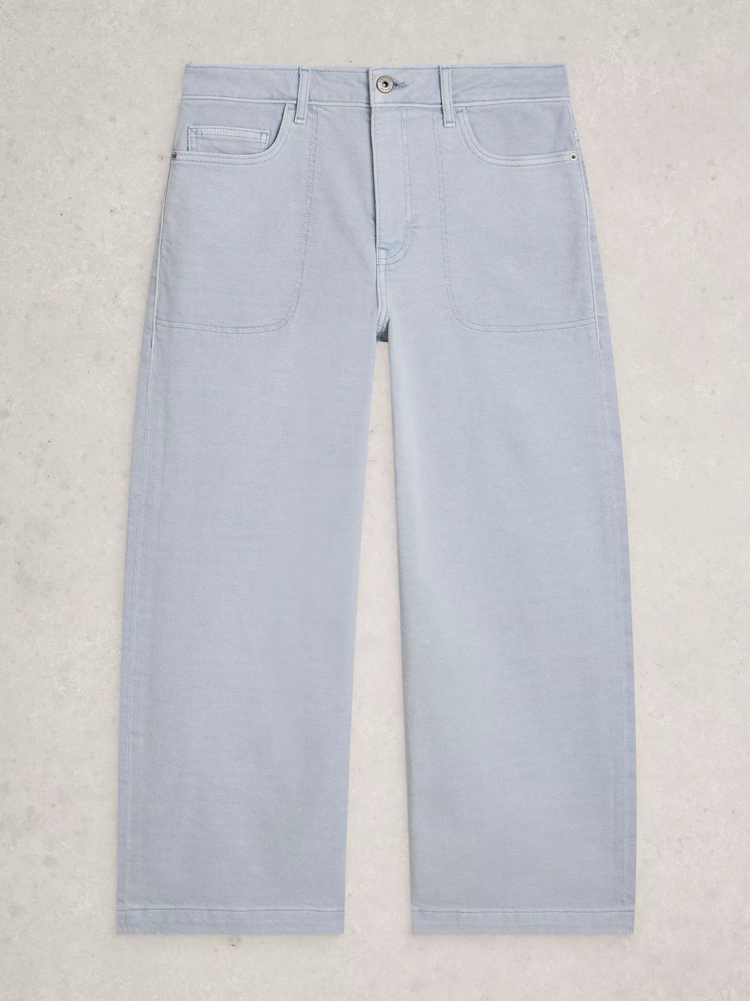 White Stuff Tia Wide Leg Crop Jean Light Blue