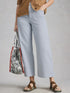 White Stuff Tia Wide Leg Crop Jean Light Blue