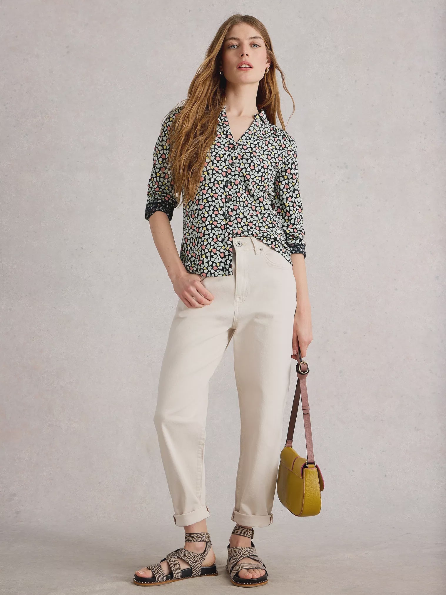 White Stuff Annie Jersey Shirt Navy Multi