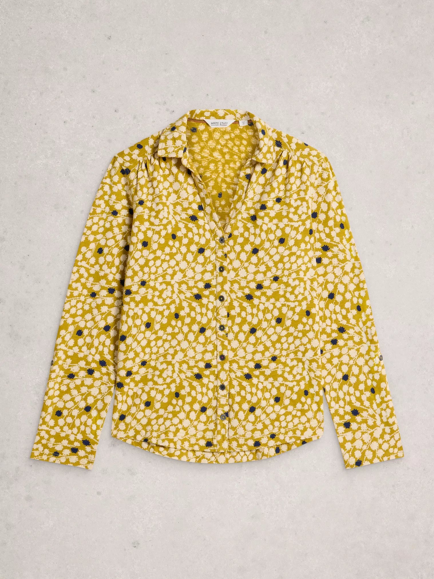 White Stuff Annie Jersey Shirt Chart Multi