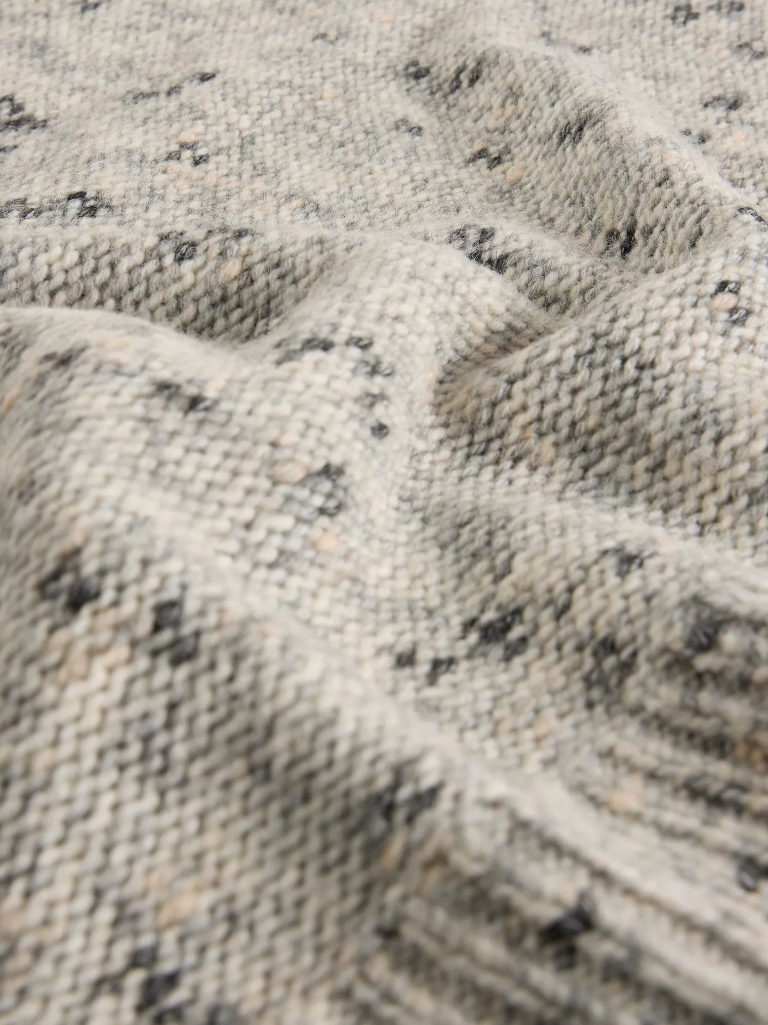 White Stuff Mono Nep Roll Neck Ivory Multi