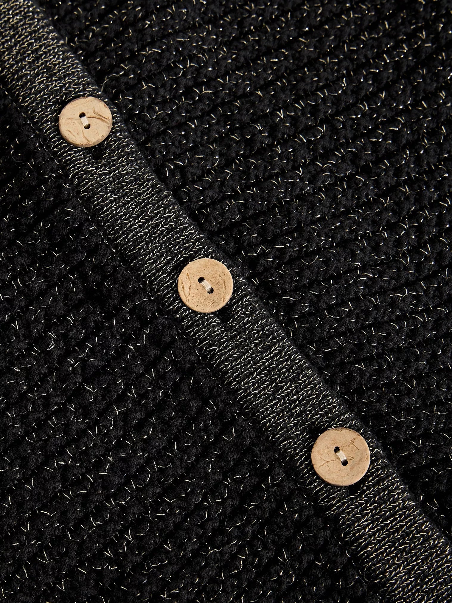 White Stuff Belle Sparkle Cardi Pure Black