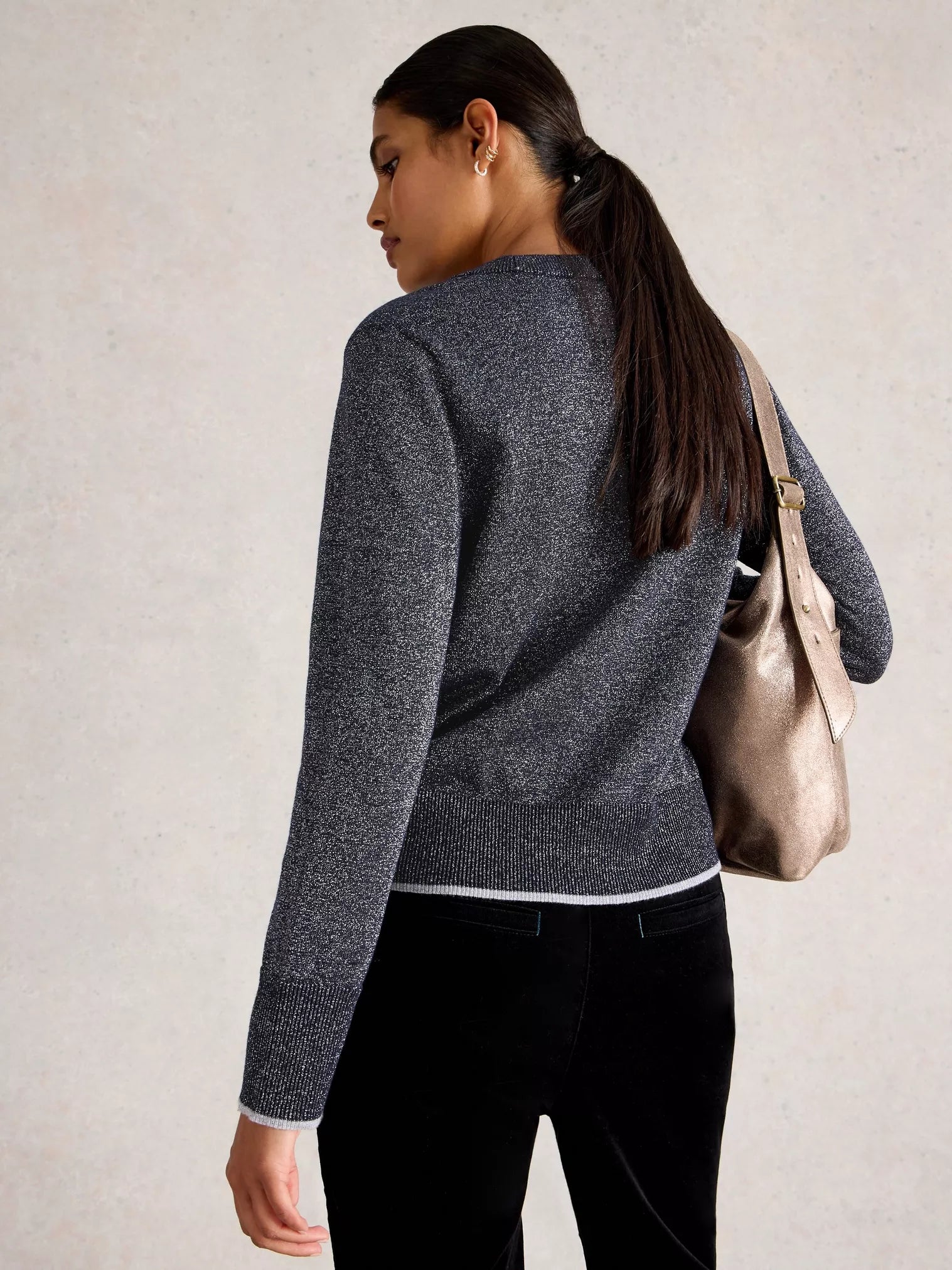 White Stuff Katie Sparkle Jumper Dark Navy