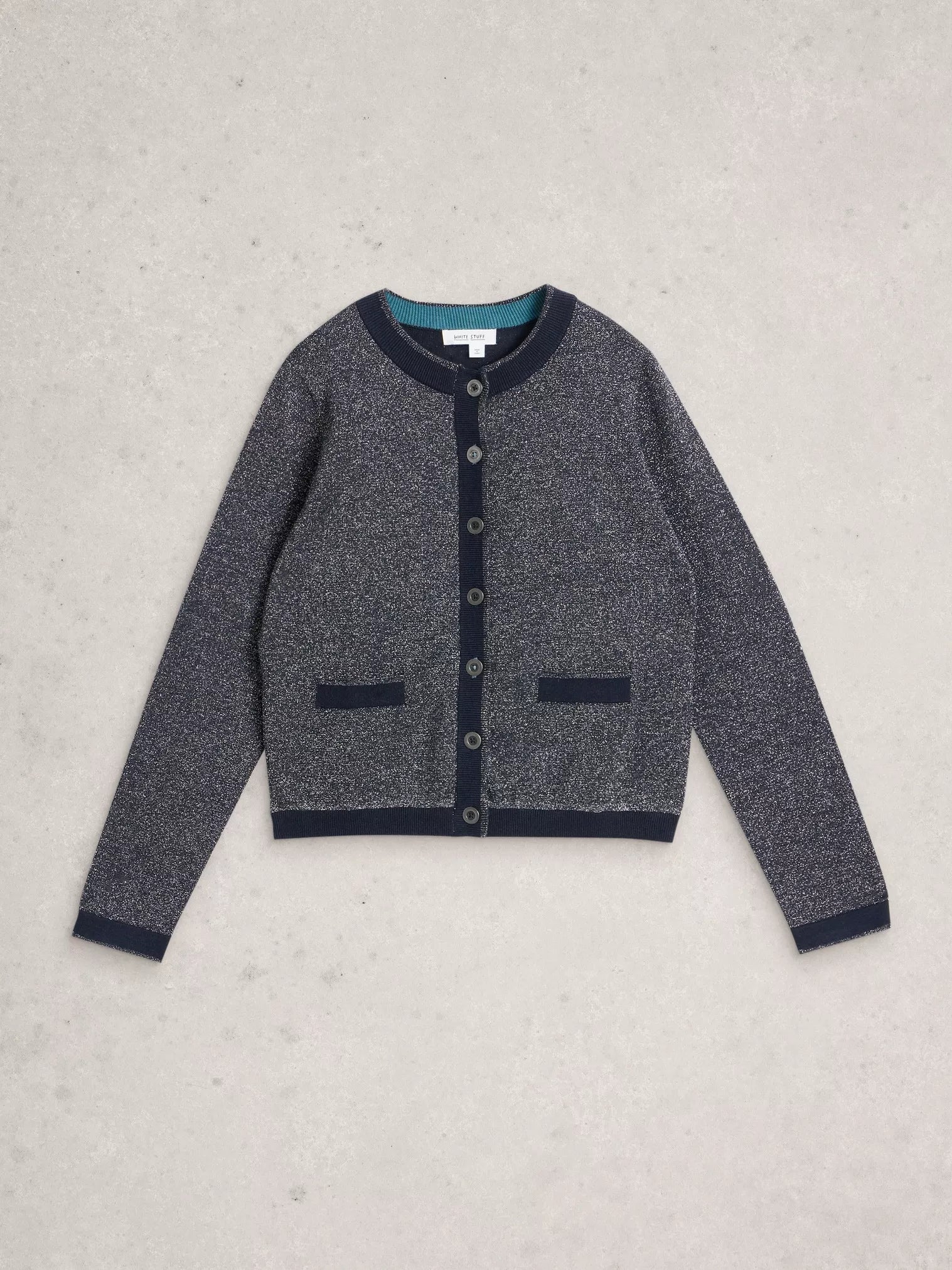 White Stuff Charlotte Sparkle Cardi Dark Navy