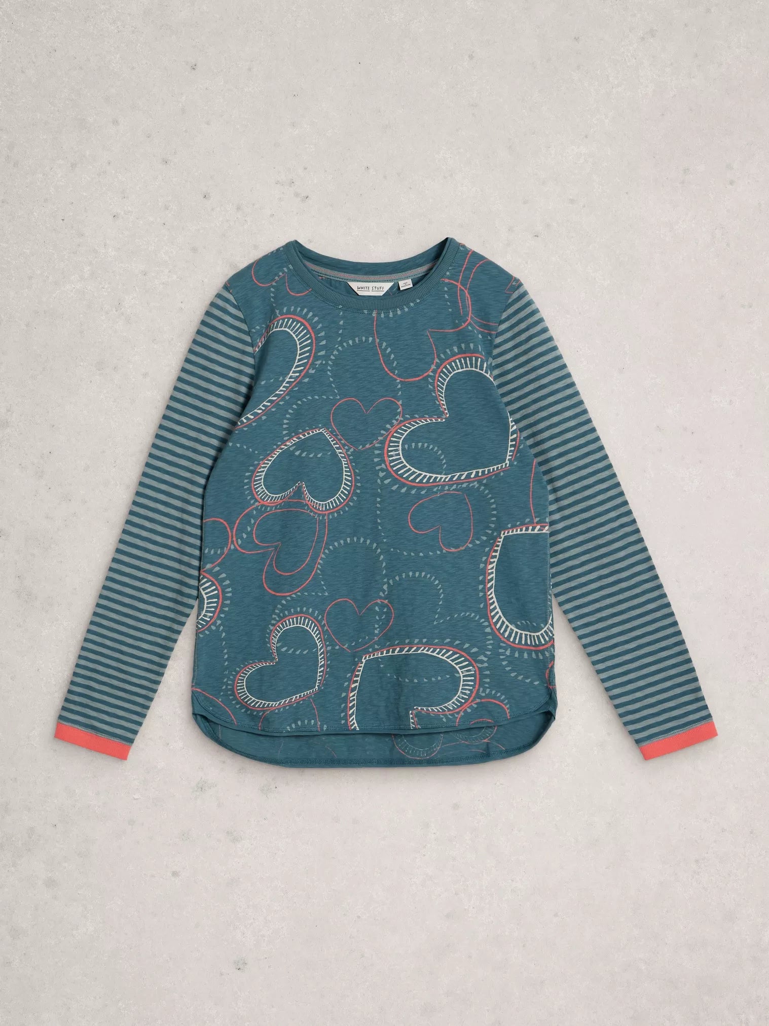 White Stuff Clara Ls Tee Blue Multi