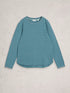 White Stuff Clara Ls Sparkle Tee Mid Blue
