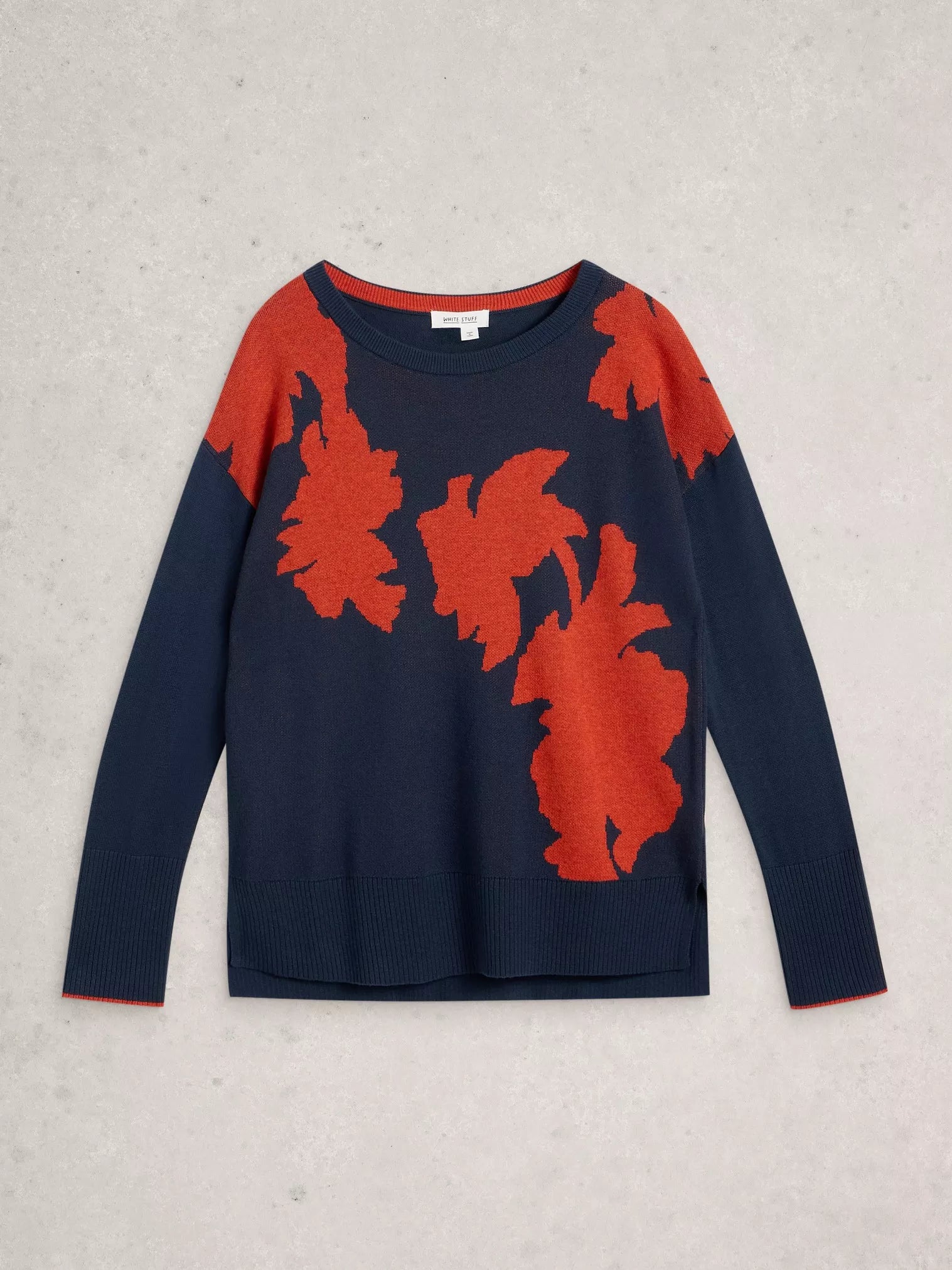 White Stuff Olive Floral Jumper Navy Multi