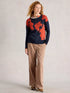 White Stuff Olive Floral Jumper Navy Multi