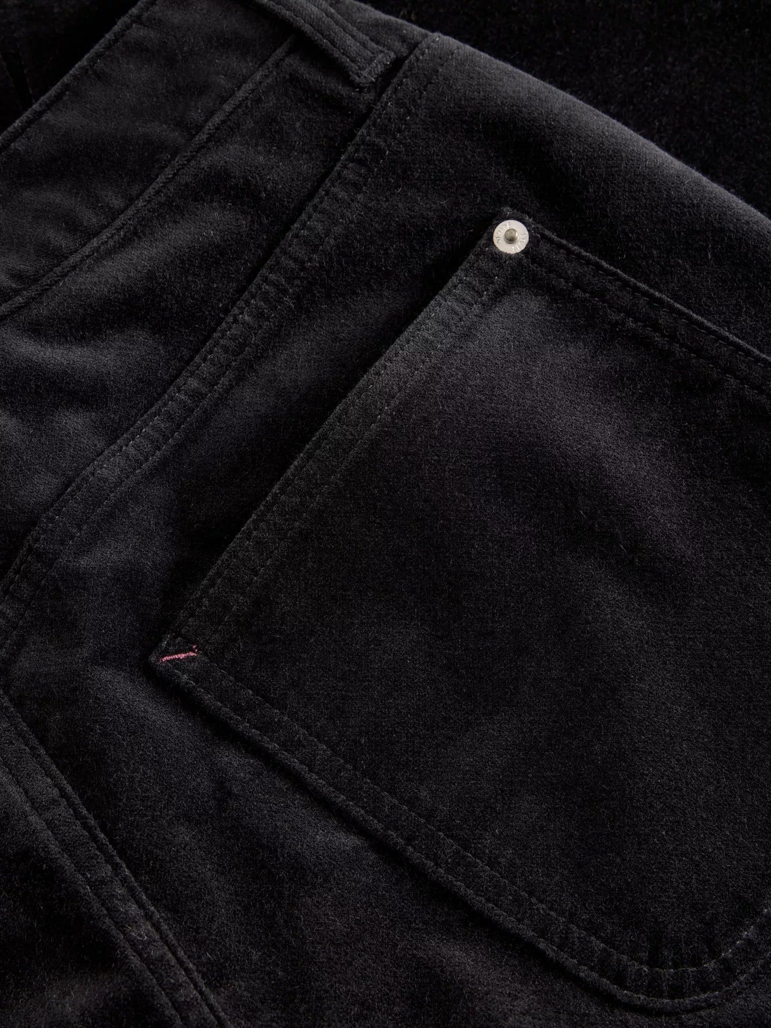 White Stuff Tia Velvet Wide Leg Crop Pure Black