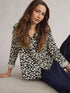 White Stuff Sophie Printed Shirt Black Print