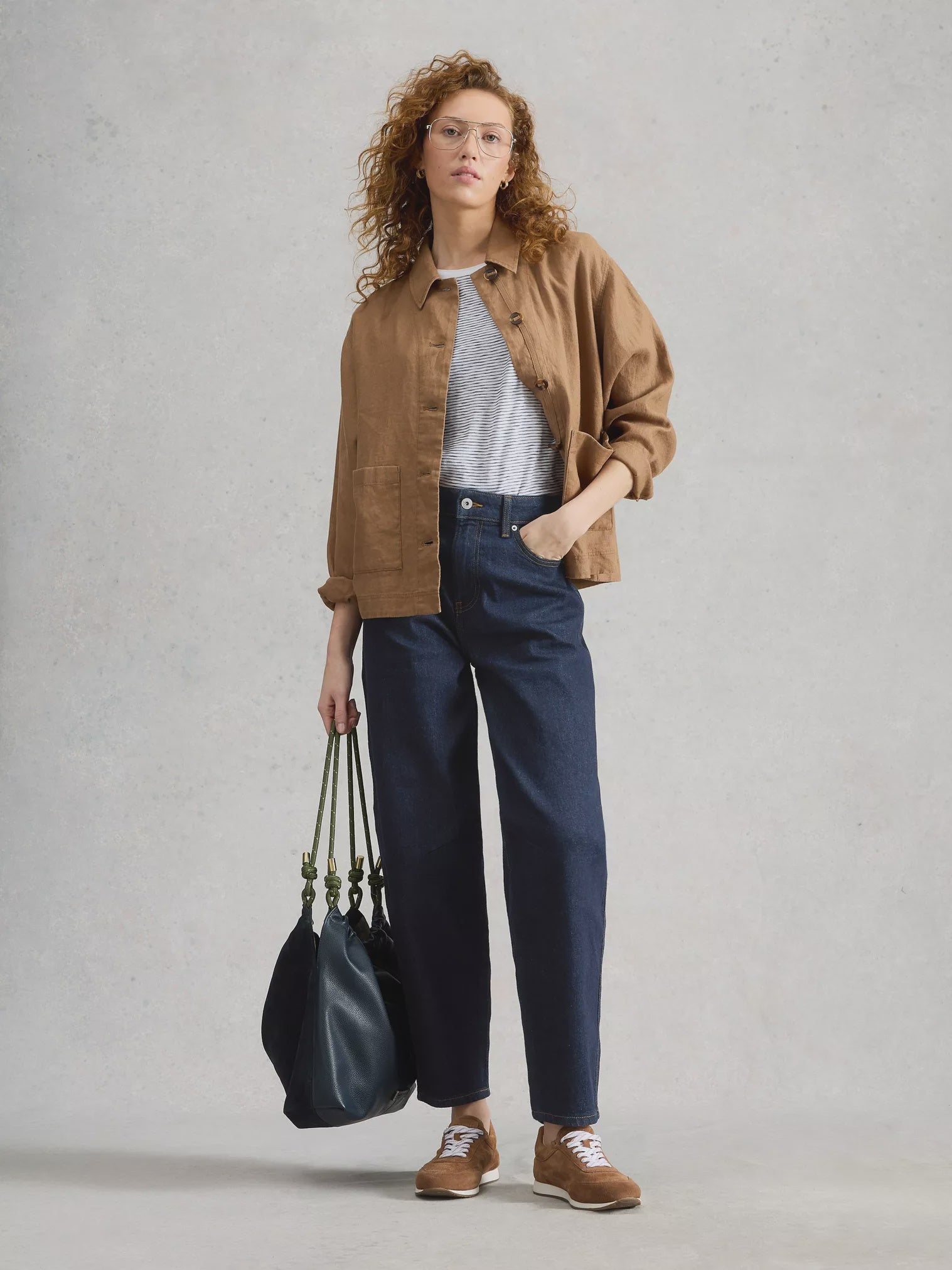 White Stuff Aubrey Barrel Leg Jean Dark Denim