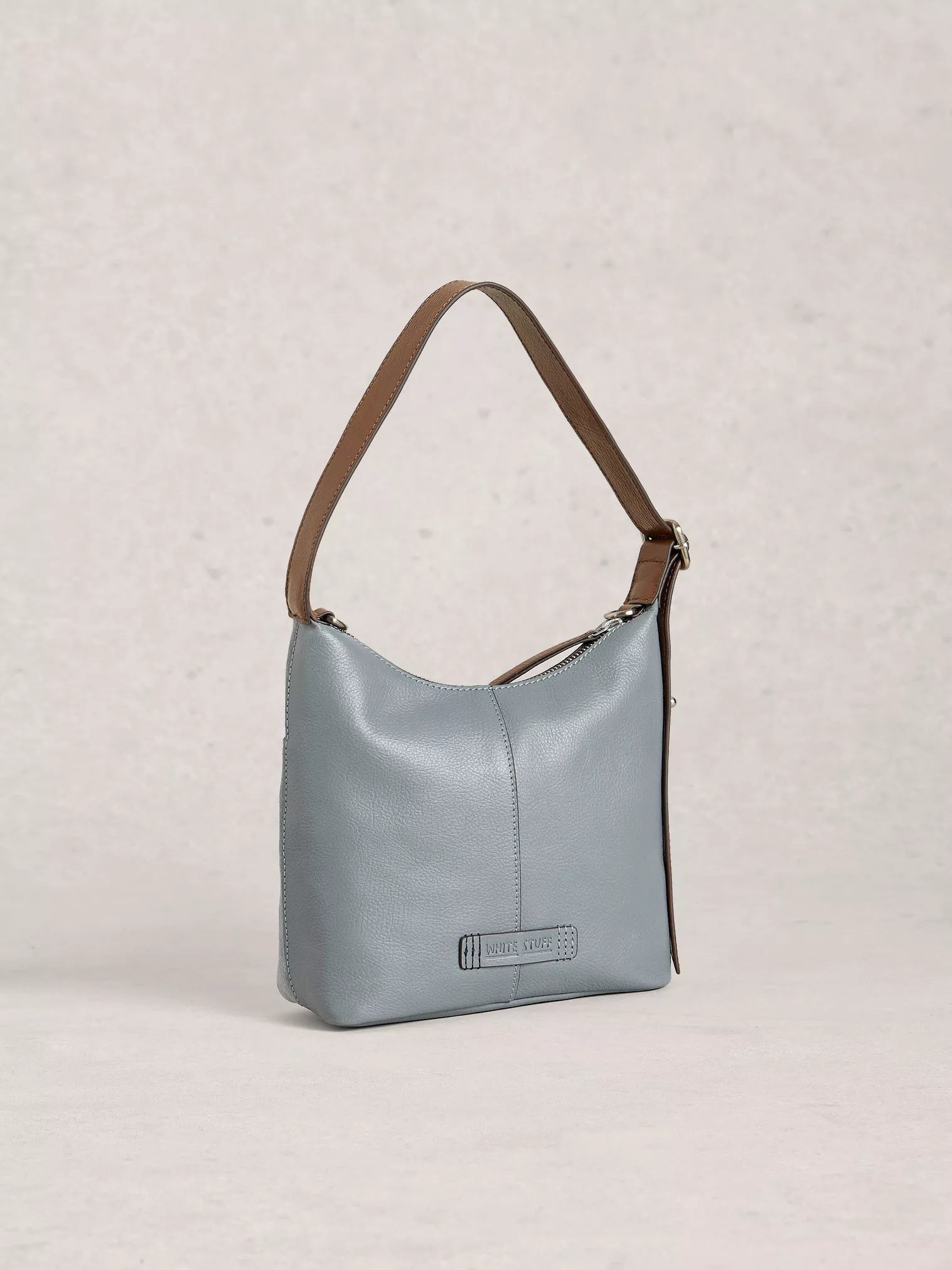 White Stuff Mini Sophia Leather Crossbody Light Blue