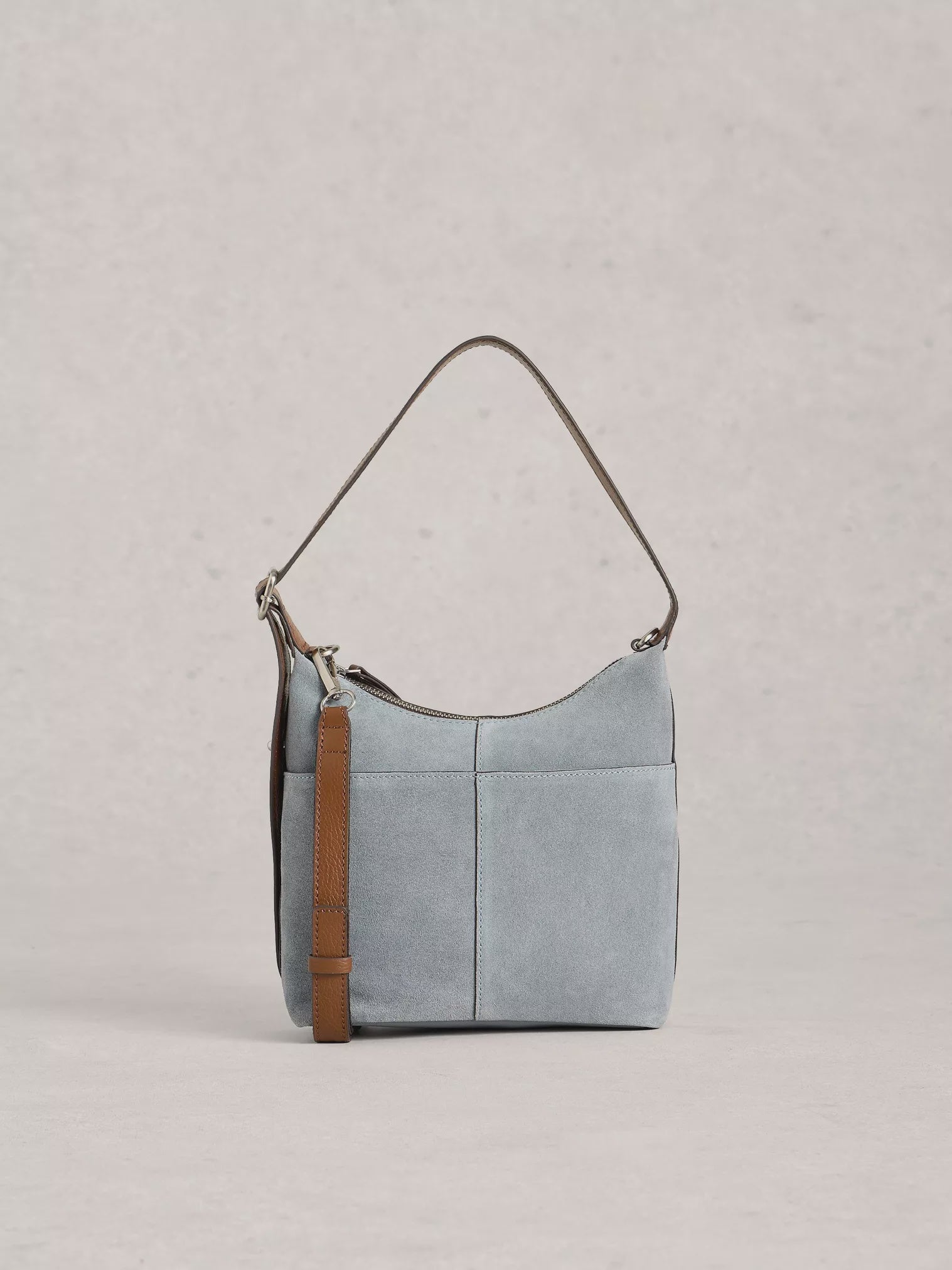 White Stuff Mini Sophia Leather Crossbody Light Blue