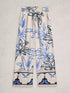 White Stuff Shelly Linen Blend Culotte Ivory Print
