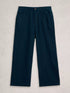 White Stuff Tia Linen Wide Leg Crop Dark Navy