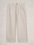White Stuff Tia Linen Wide Leg Crop Ivory Multi