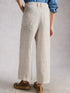 White Stuff Tia Linen Wide Leg Crop Ivory Multi