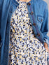 White Stuff Olivia Jersey Dress Blue Print