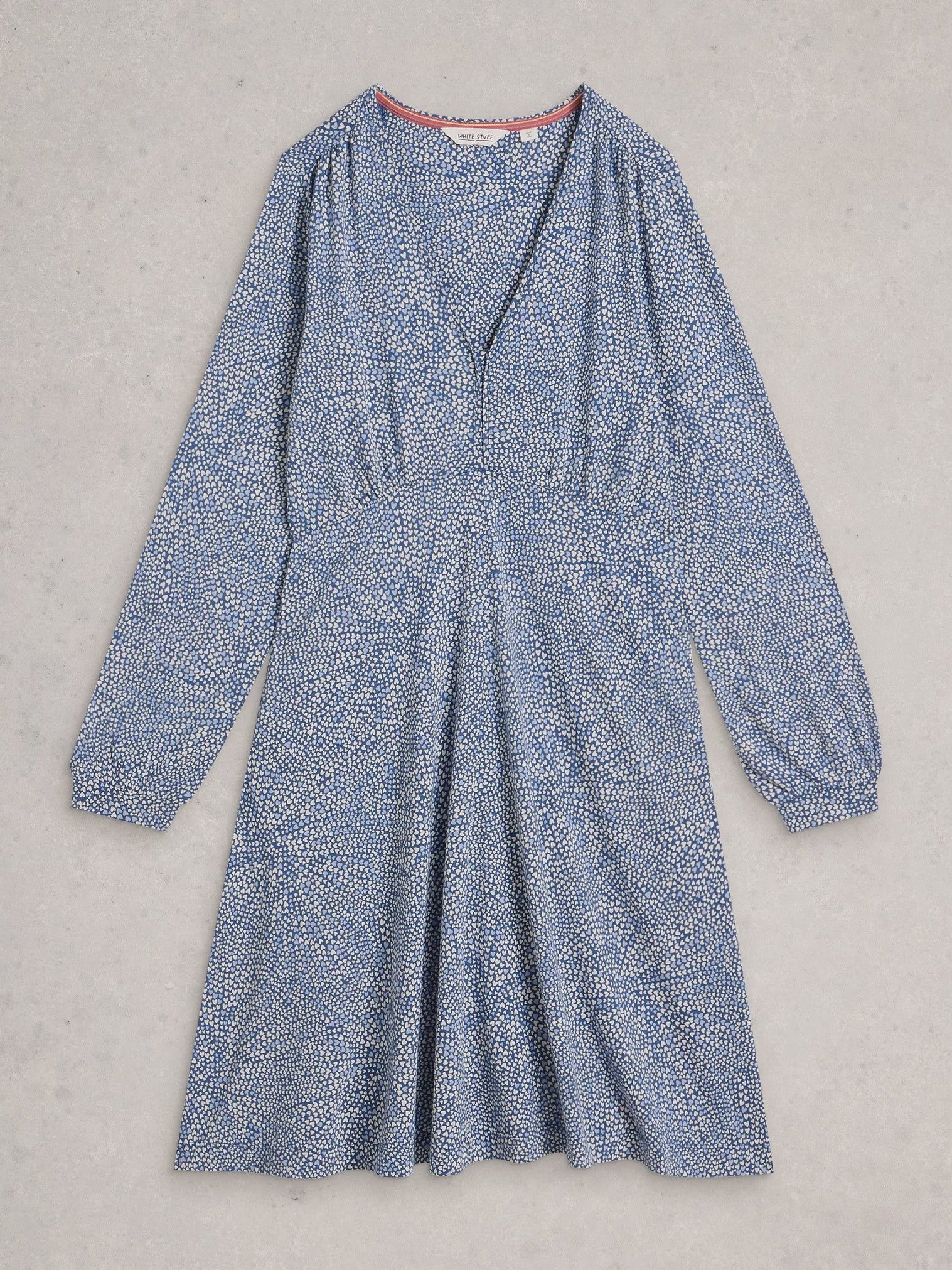 White Stuff Meg Jersey Dress Blue Multi