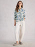 White Stuff Sophie Organic Cotton Shirt Ivory Print