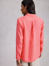 White Stuff Sophie Linen Shirt Mid Coral