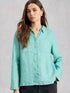 White Stuff Sophie Linen Shirt Mid Teal
