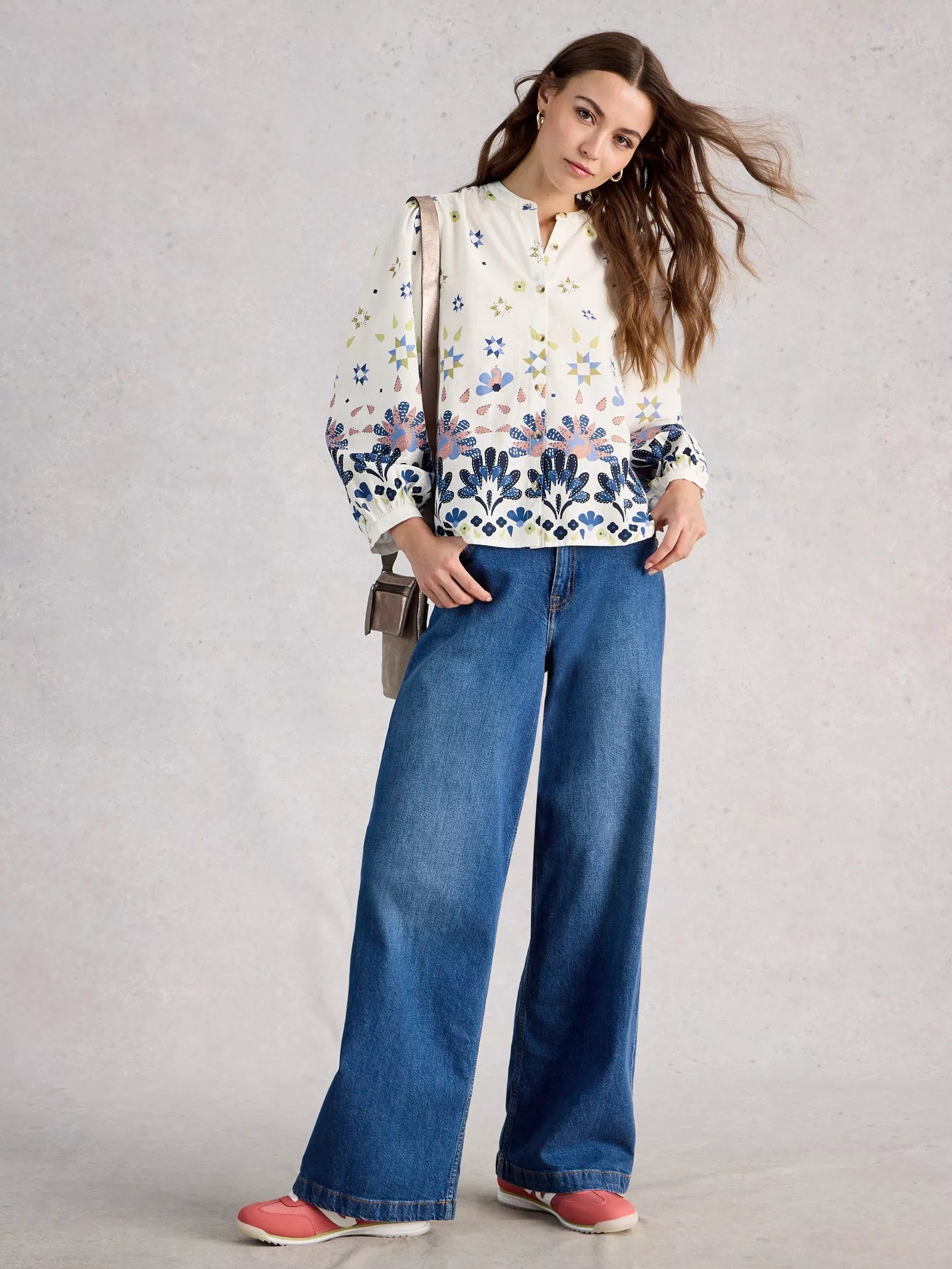 White Stuff Lana Top Ivory Multi