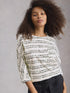 White Stuff Demi Dolman Top Ivory Print