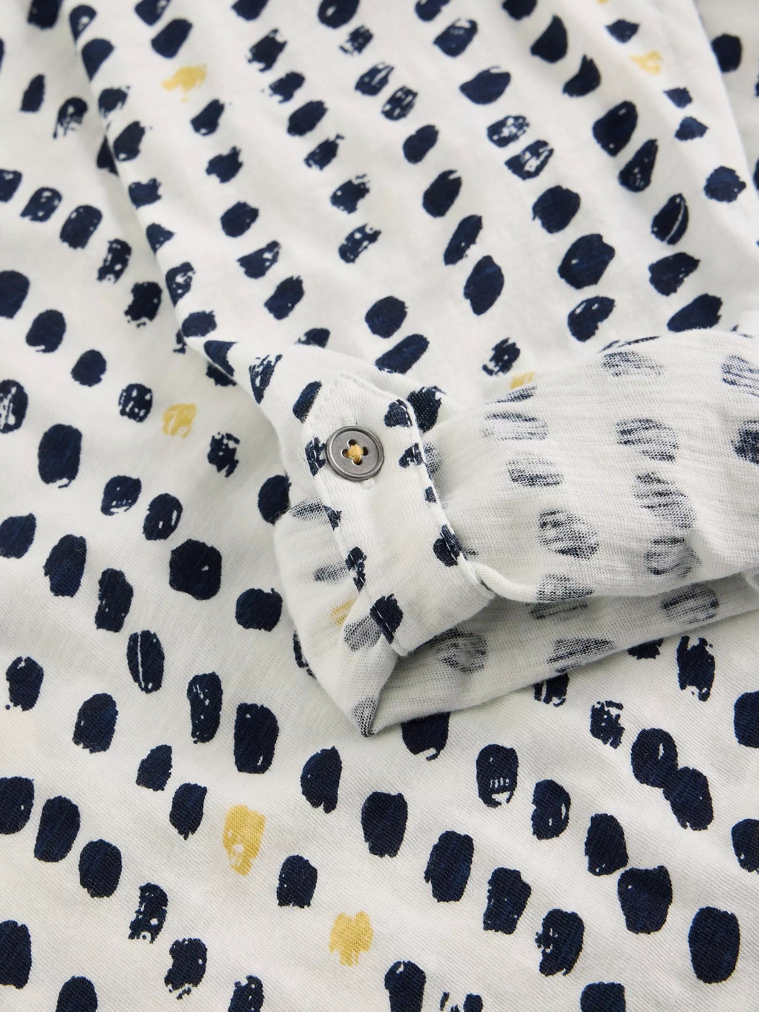 White Stuff Allie Jersey Shirt Ivory Print
